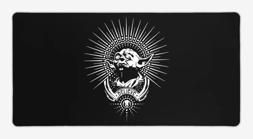 Mouse pad Gamer Negro de Star Wars - Yoda Believe...