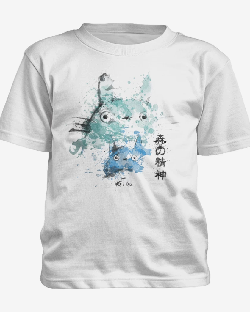 Polera de niño Blanco de Totoro 4