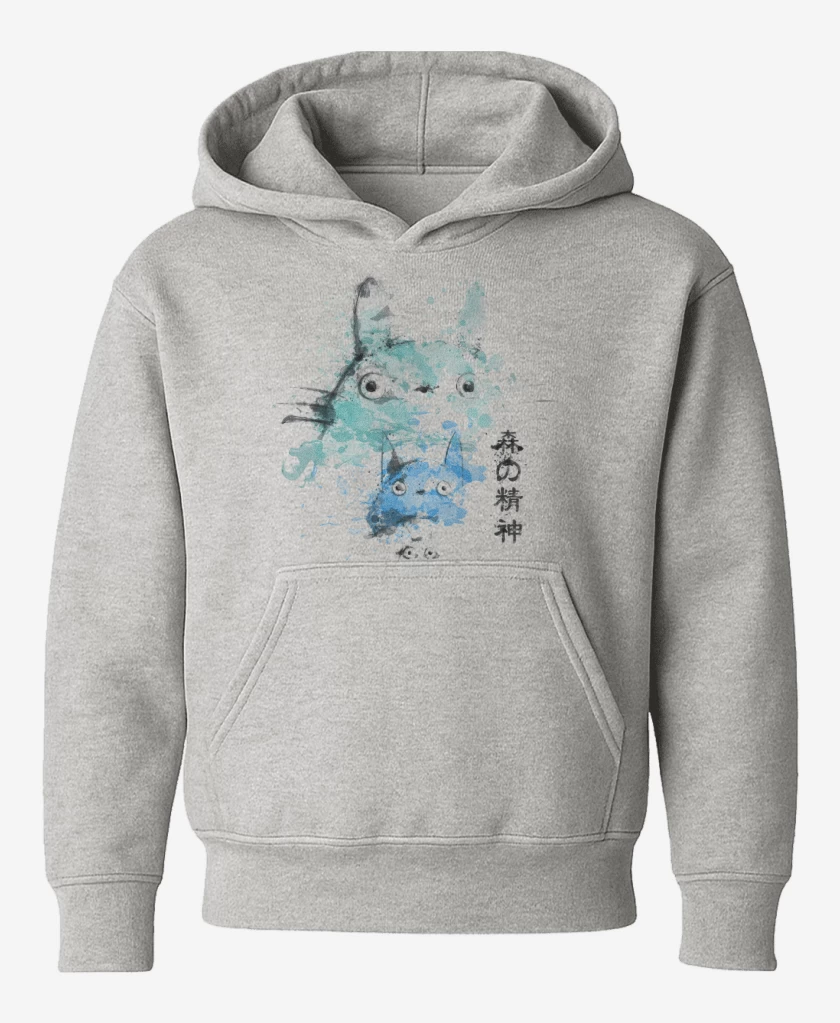 Poleron de niño Gris Melange de Totoro 4