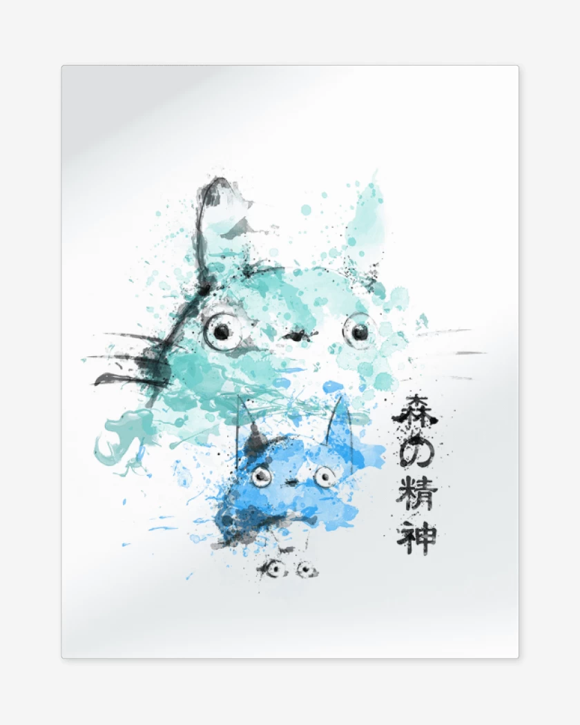 Print metalico Blanco de Totoro 4