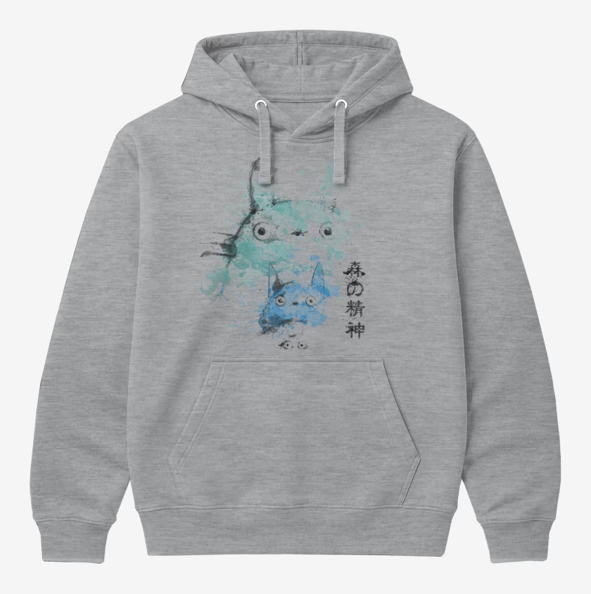 Polerón Canguro Gris Melange de Totoro 4
