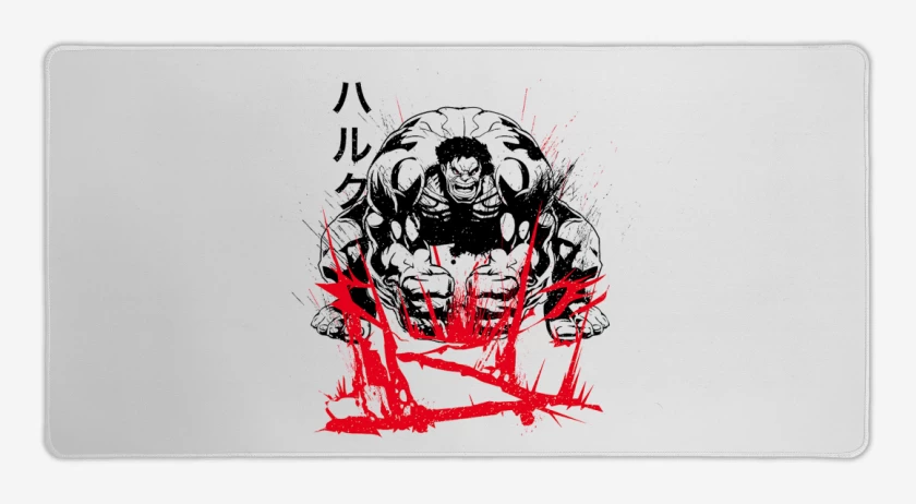 Mouse pad Gamer Blanco de Hulk Japones 