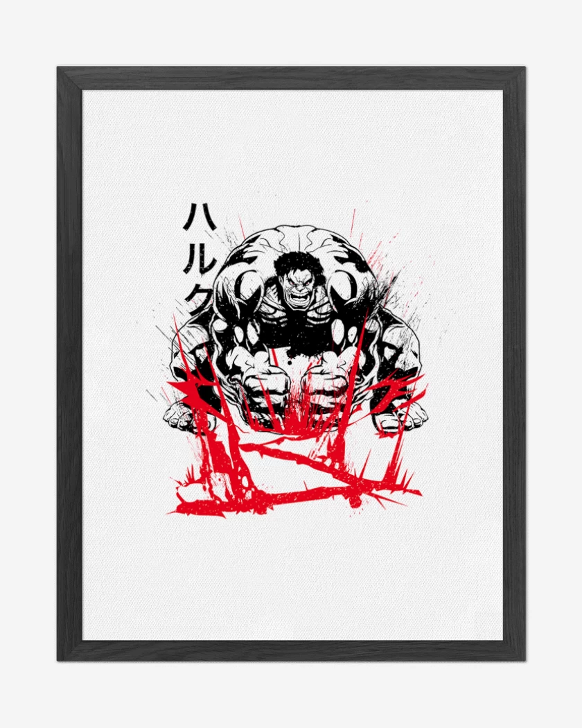 Cuadro decorativo Blanco de Hulk Japones 