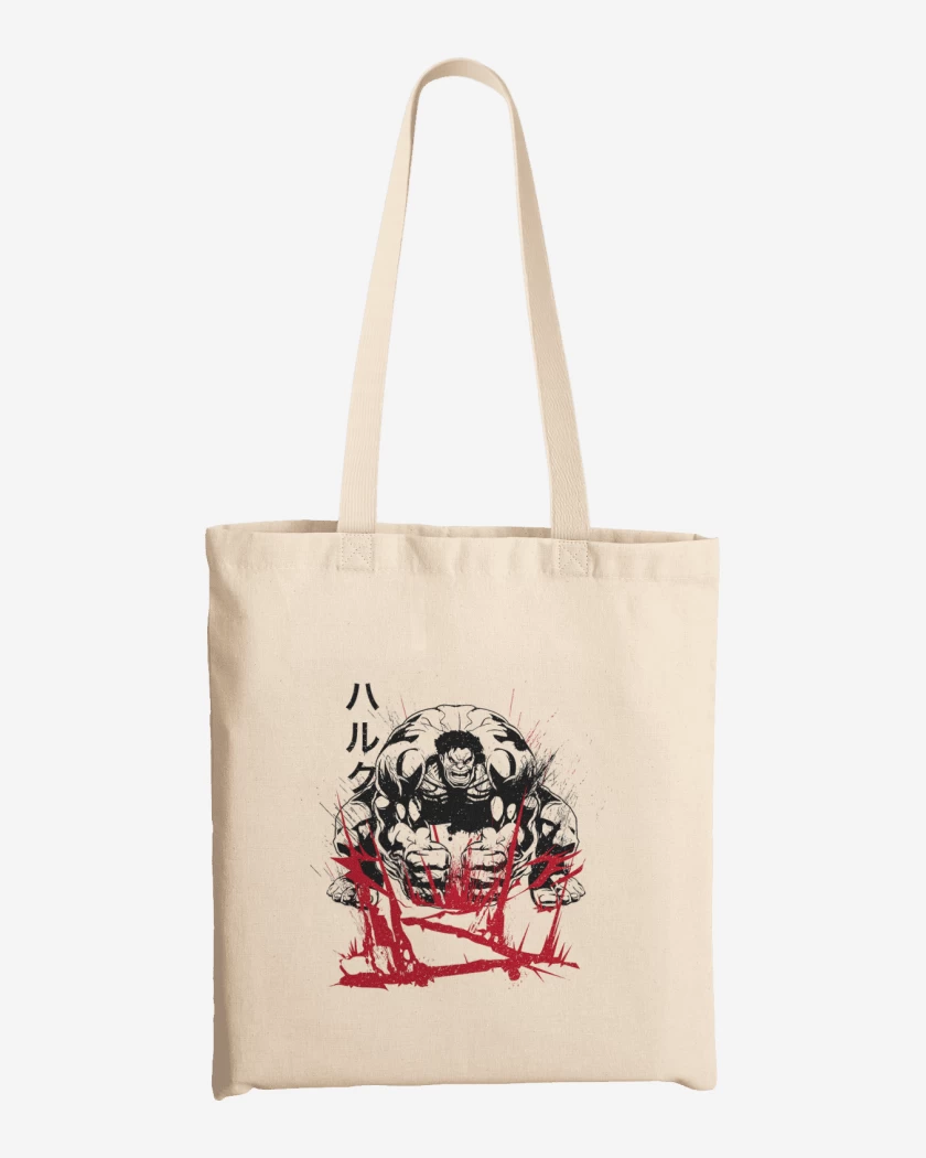 Totebag Blanco de Hulk Japones 