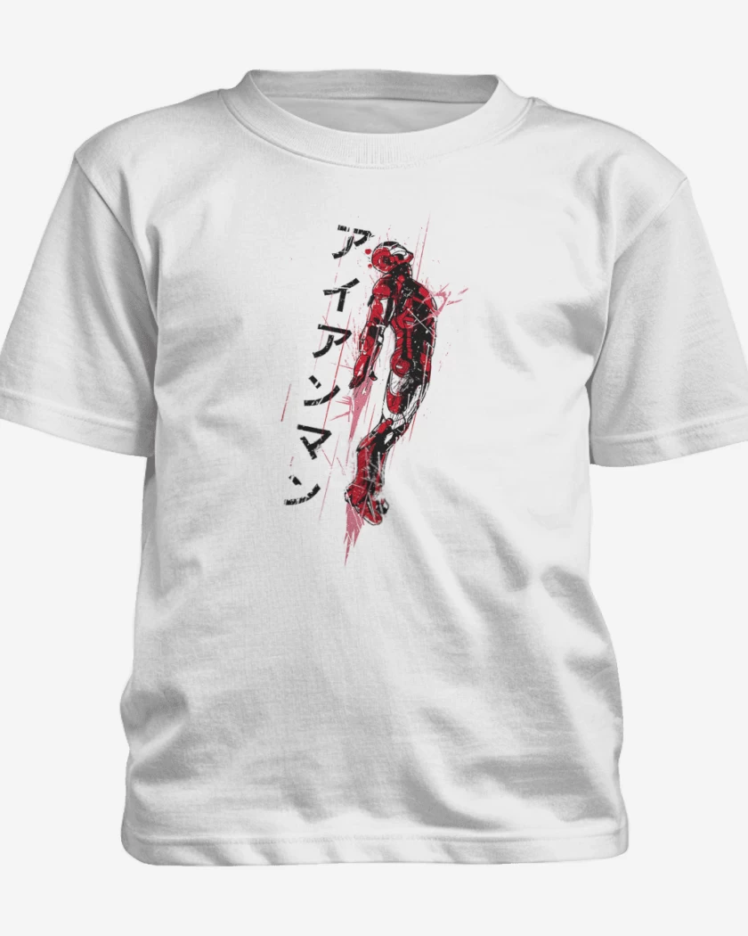 Polera de niño Blanco de Iron Man Japones