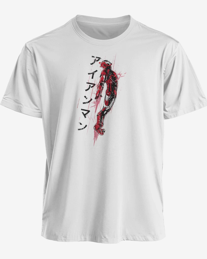 Polera premium Blanco de Iron Man Japones