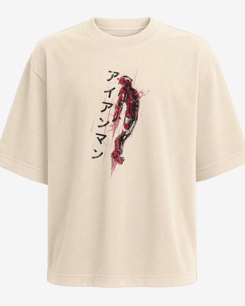 Polera Oversize Iron Man Japones