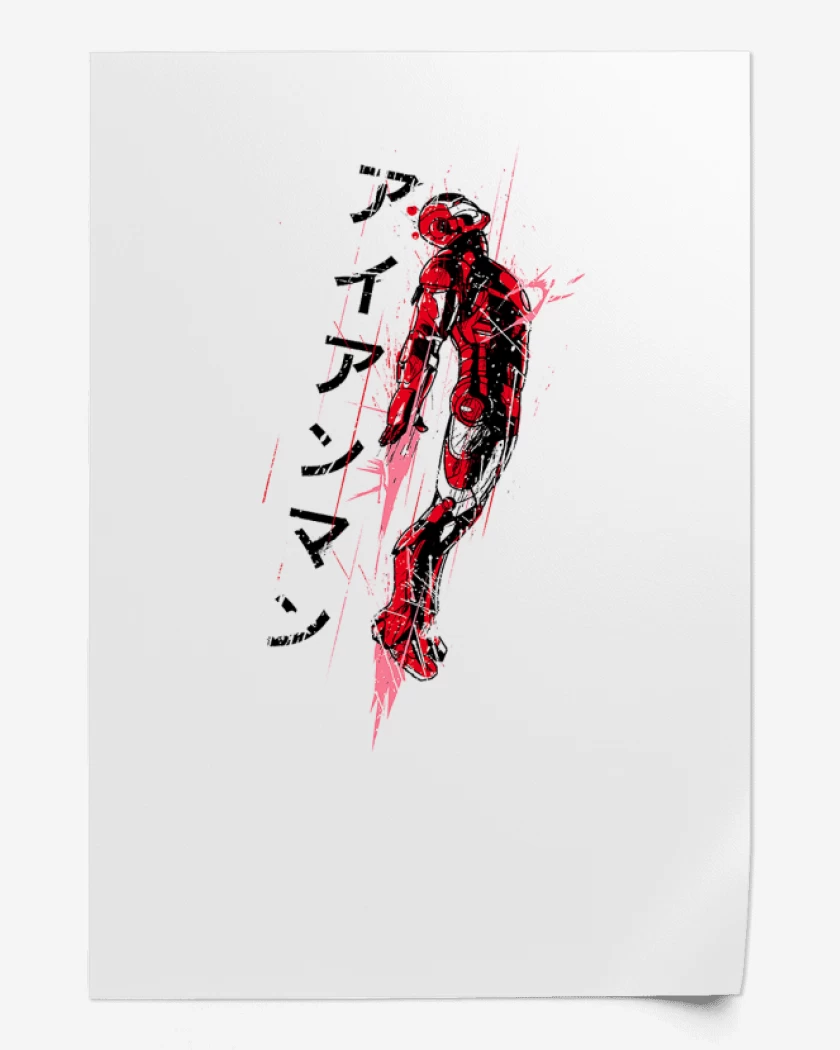 Print Iron Man Japones