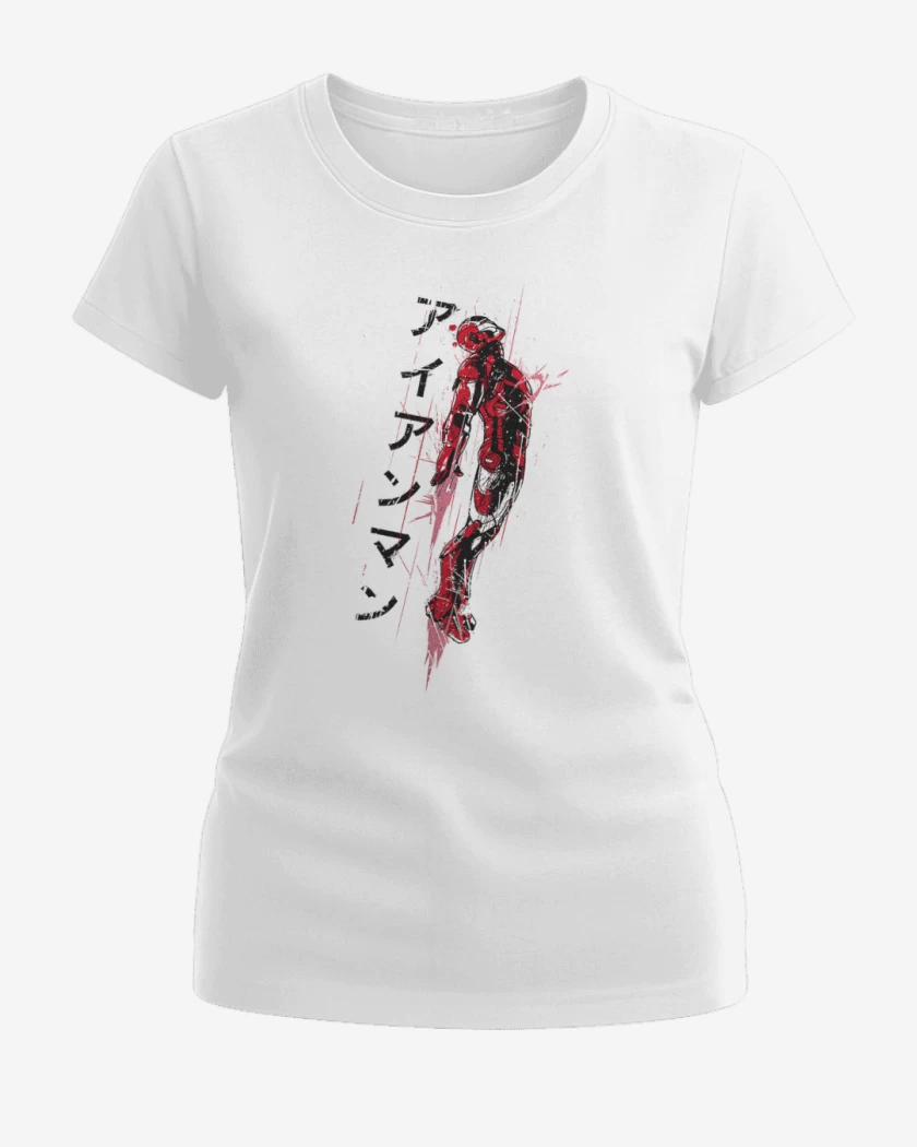 Polera de Mujer Blanco de Iron Man Japones