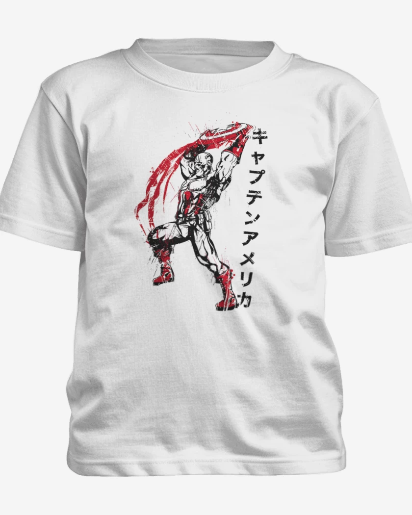 Polera de niño Capitan America Japones