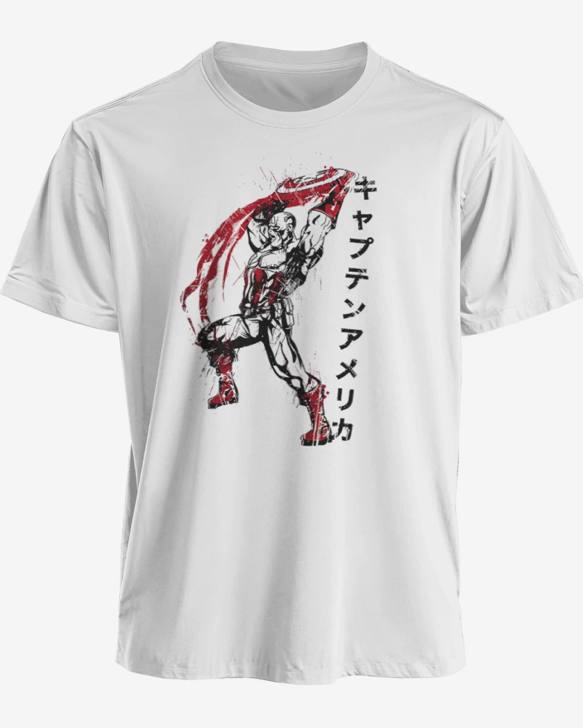Polera Capitan America Japones