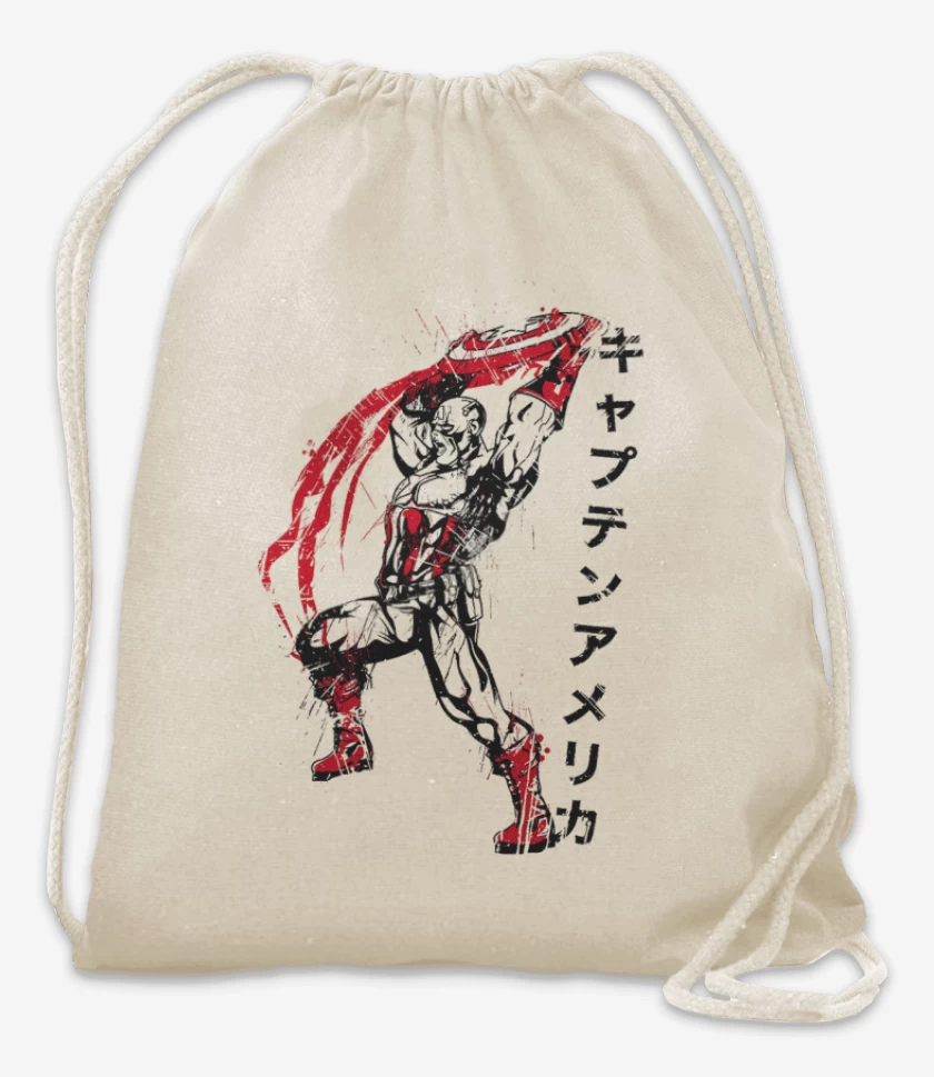 Mochila Blanco de Capitan America Japones