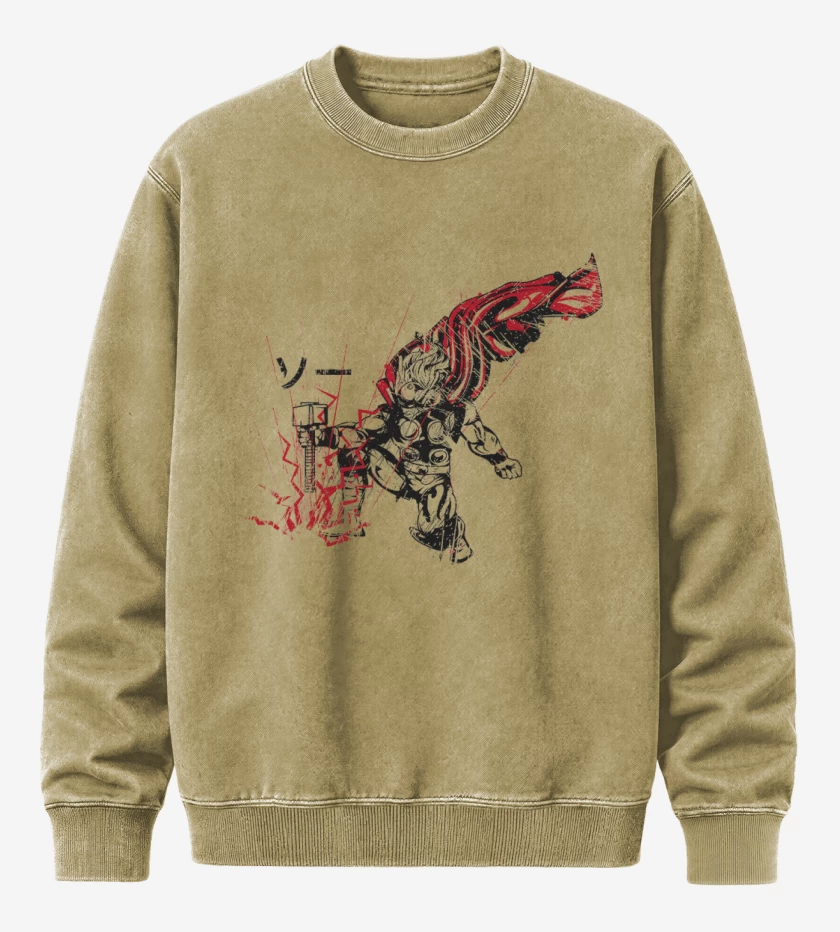 Poleron Polo Acid Wash Thor Japones