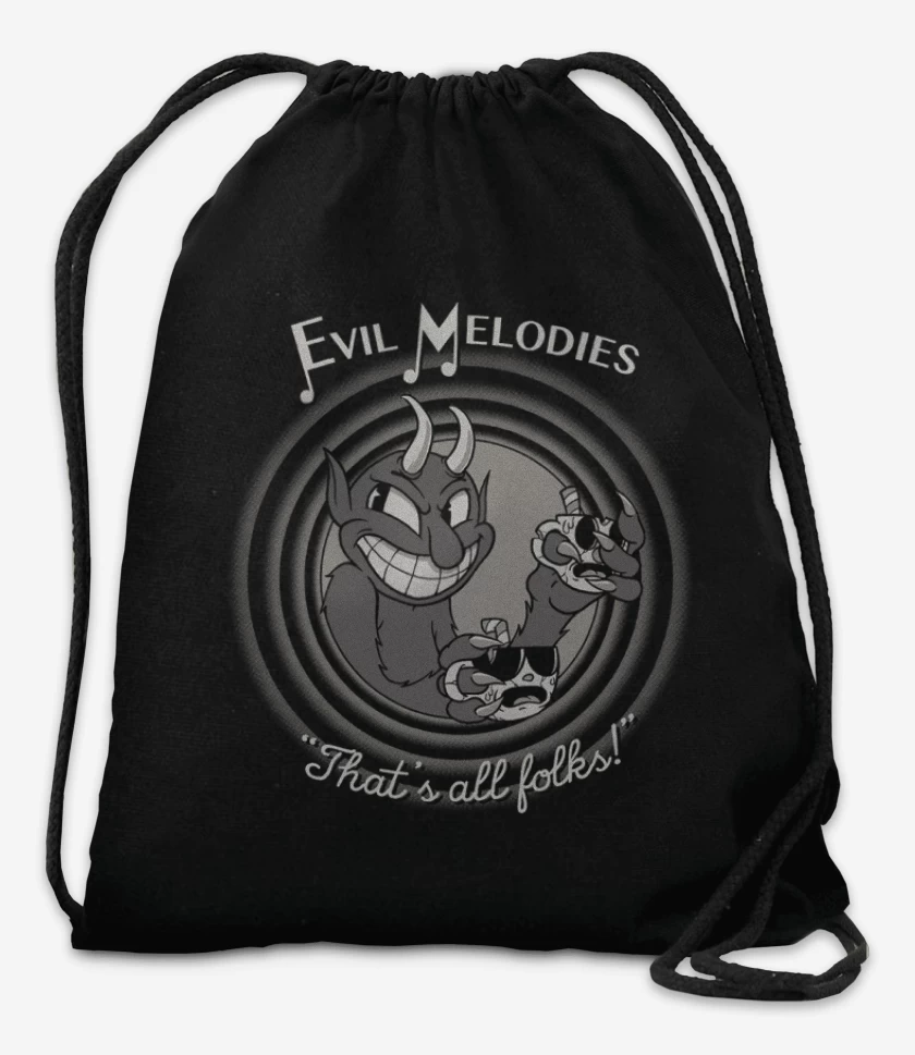 Mochila Negro de Cup Head Devil