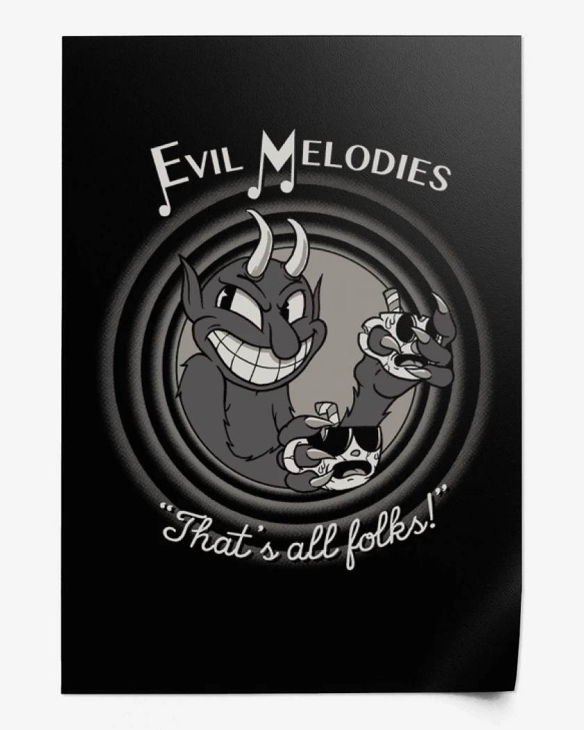 Print Negro de Cup Head Devil