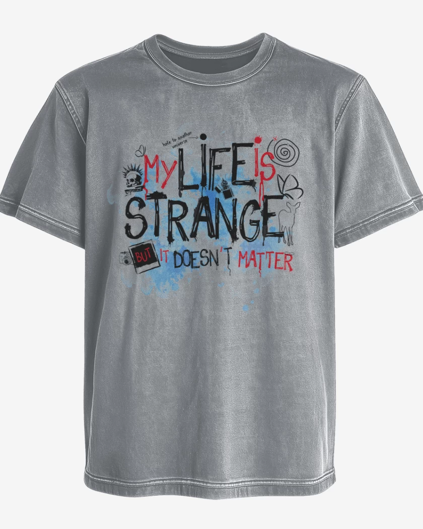 Polera desgastada Gris Melange de Life is strange