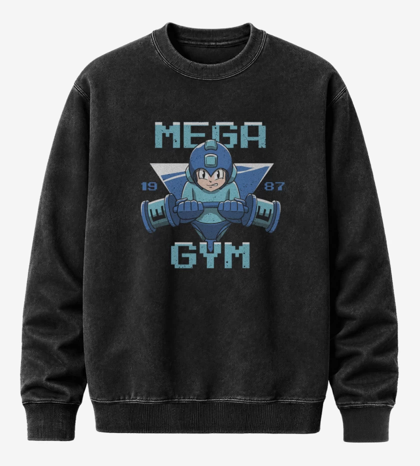 Poleron Polo Acid Wash Negro de MegaGym 