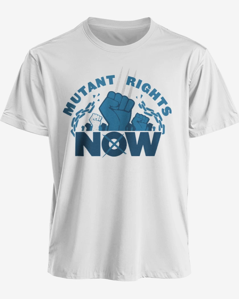 Polera premium Blanco de X-Men Mutant Rights