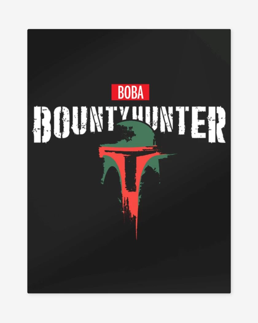 Print metalico Negro de Boba Hunter