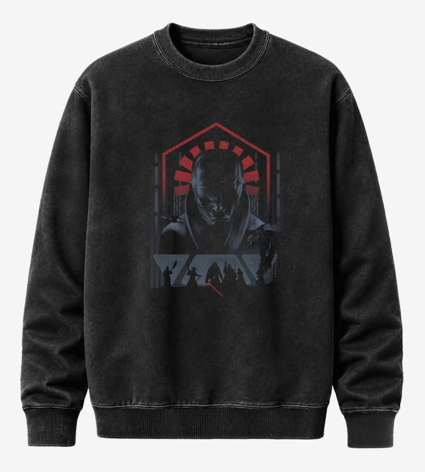 Poleron Polo Acid Wash Negro de Snoke