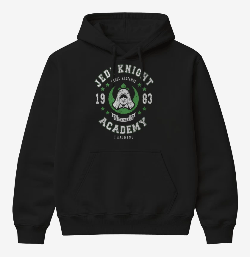 Poleron Canguro básico Negro de Jedi Academy
