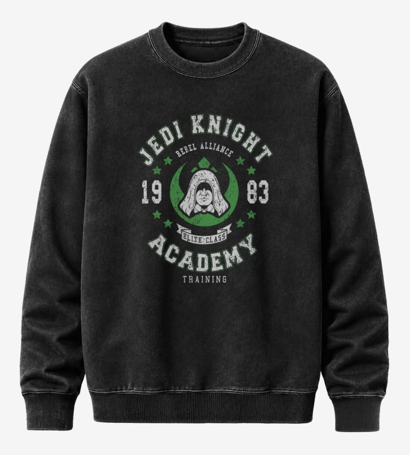 Poleron Polo Acid Wash Negro de Jedi Academy