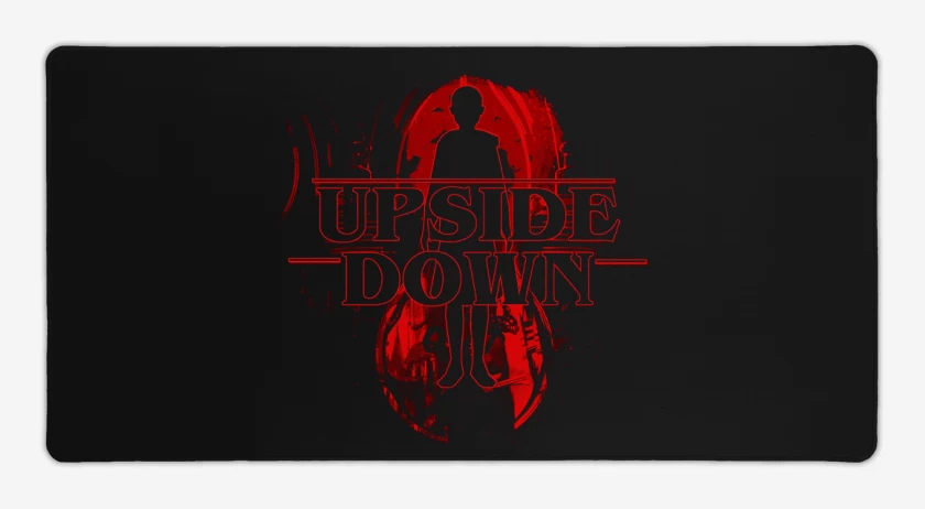 Mouse pad Gamer Negro de stranger things Upside Down