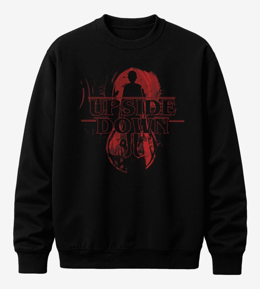Poleron polo Negro de stranger things Upside Down