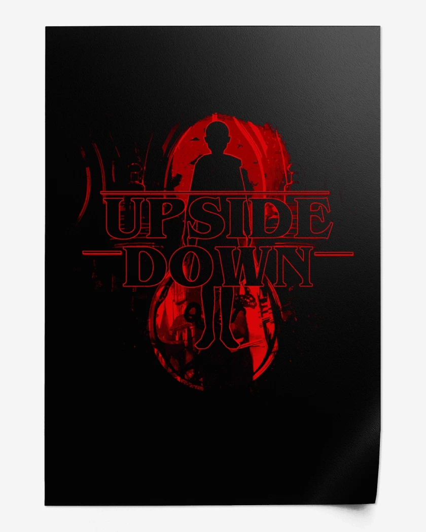 Print Negro de stranger things Upside Down