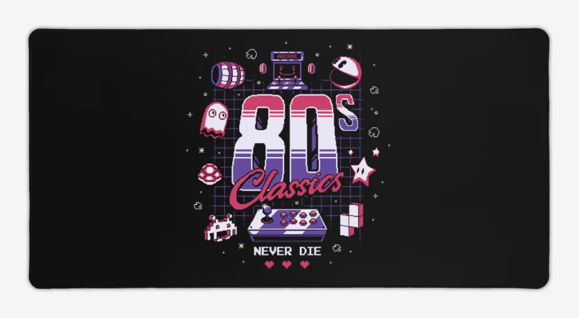 Mouse pad Gamer Negro de 80 classics