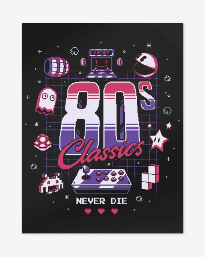 Print metalico Negro de 80 classics
