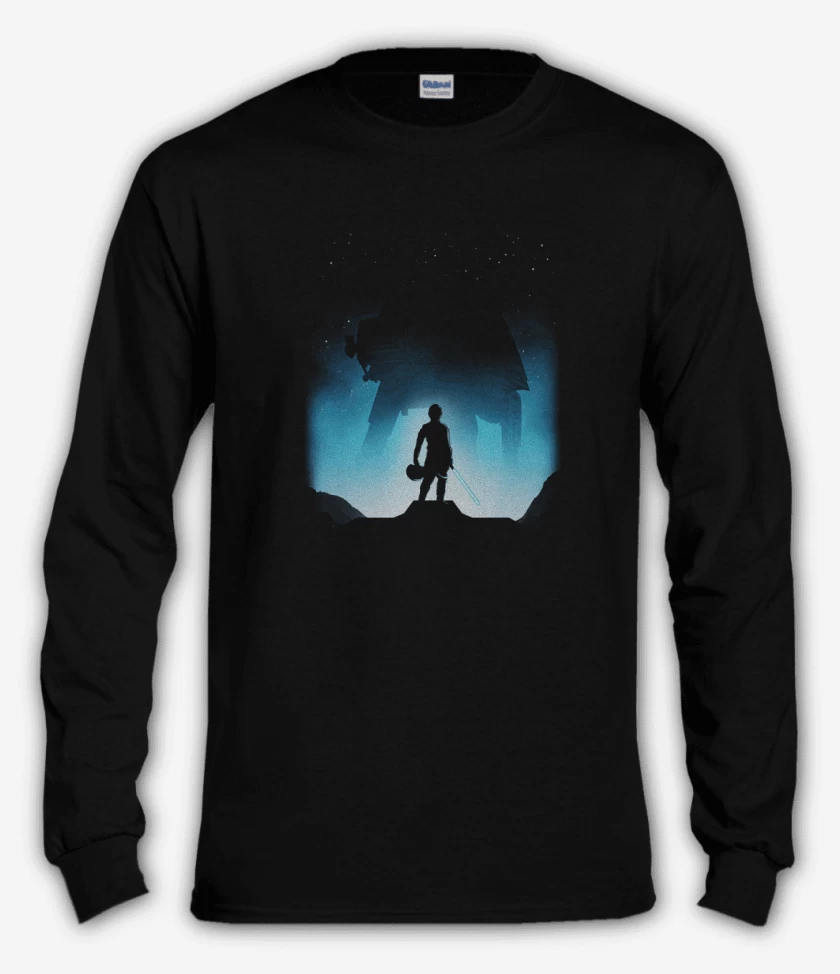 Polera manga larga Negro de Luke vs ATAT