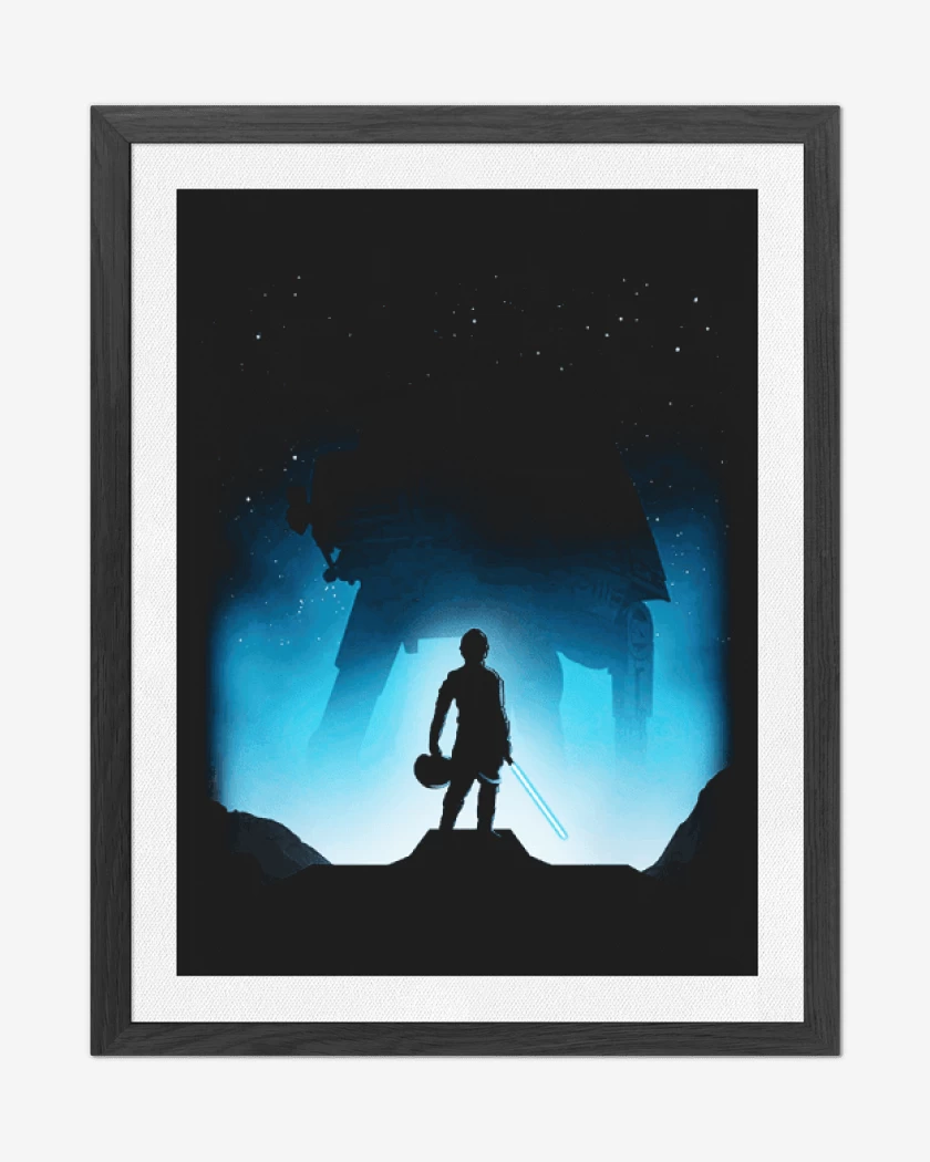 Cuadro decorativo Negro de Luke vs ATAT