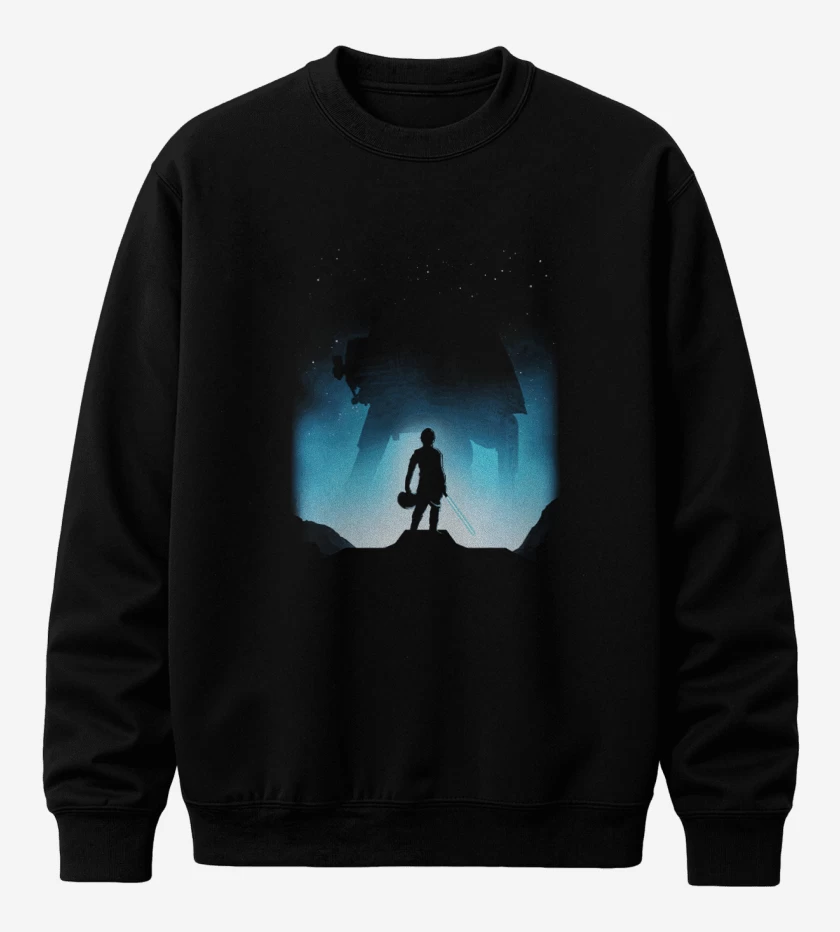 Poleron polo Negro de Luke vs ATAT