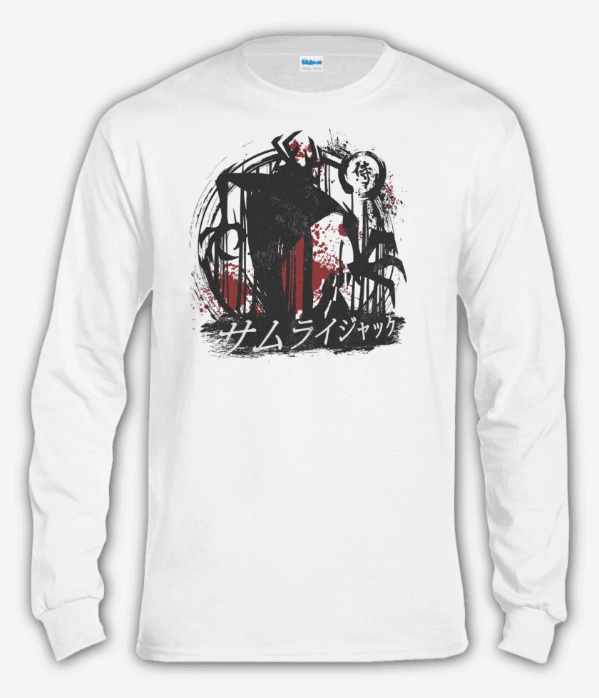 Polera manga larga Blanco de Samurai Jack