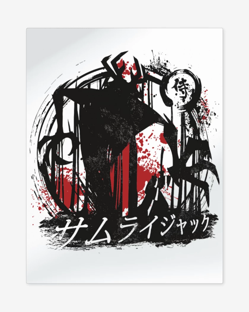 Print metalico Blanco de Samurai Jack