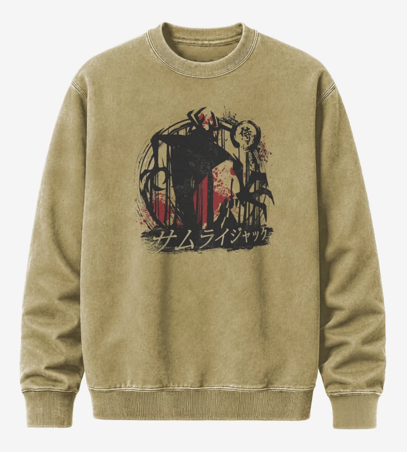 Poleron Polo Acid Wash Beige de Samurai Jack
