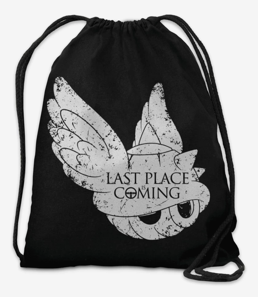 Mochila Negro de Super bigote Kart - Last Place is Coming