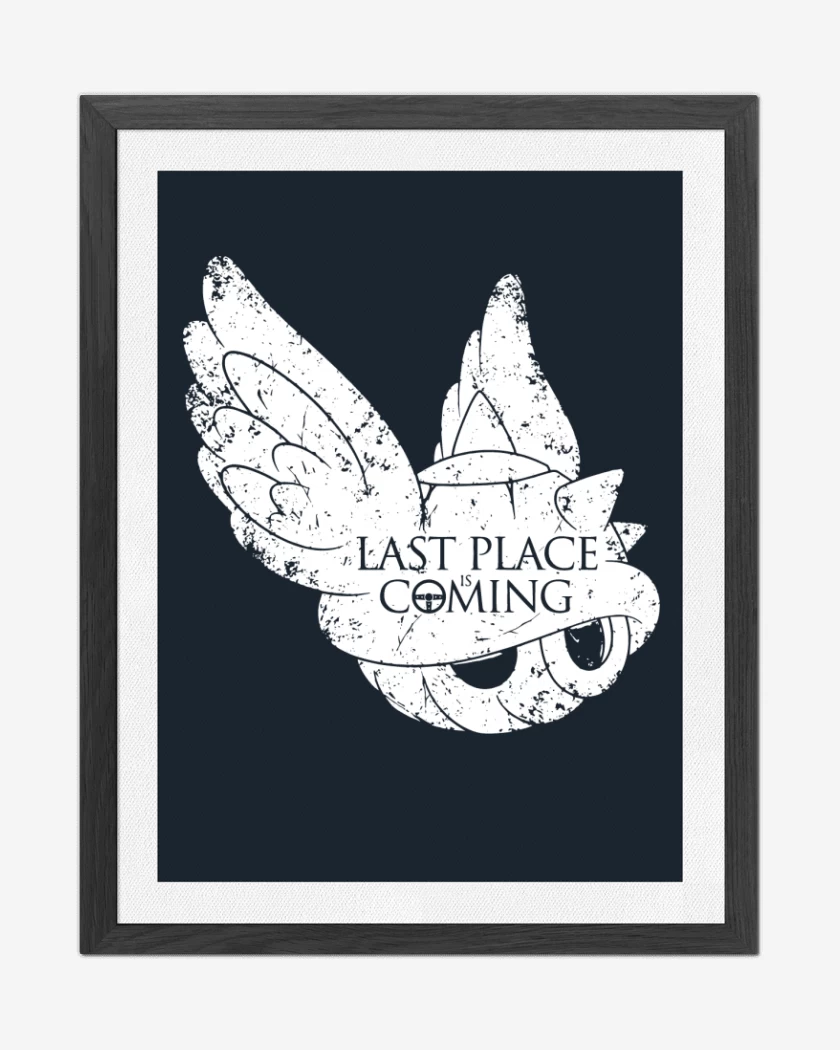 Cuadro decorativo Azul Marino de Super bigote Kart - Last Place is Coming