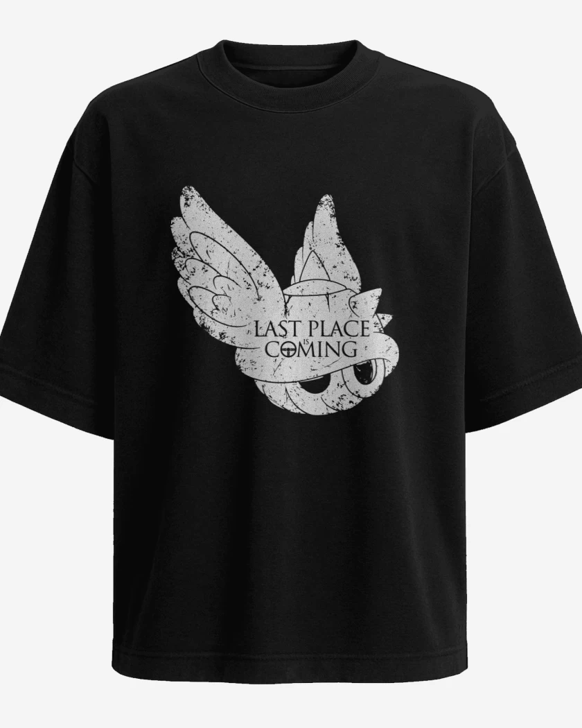 Polera Oversize Negro de Super bigote Kart - Last Place is Coming
