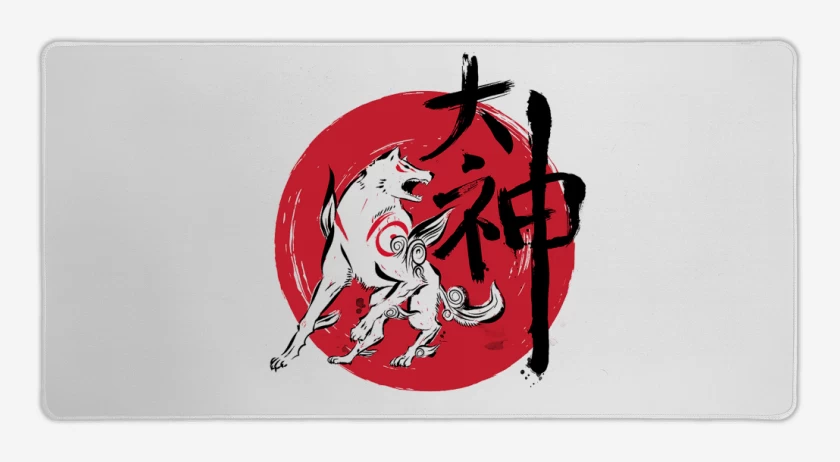 Mouse pad Gamer Blanco de Okami