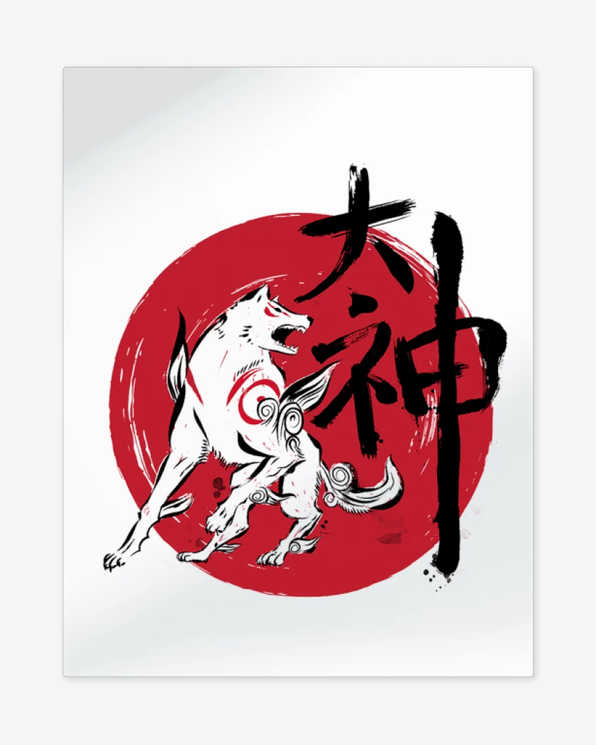 Print metalico Blanco de Okami
