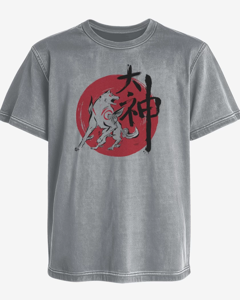 Polera desgastada Gris Melange de Okami