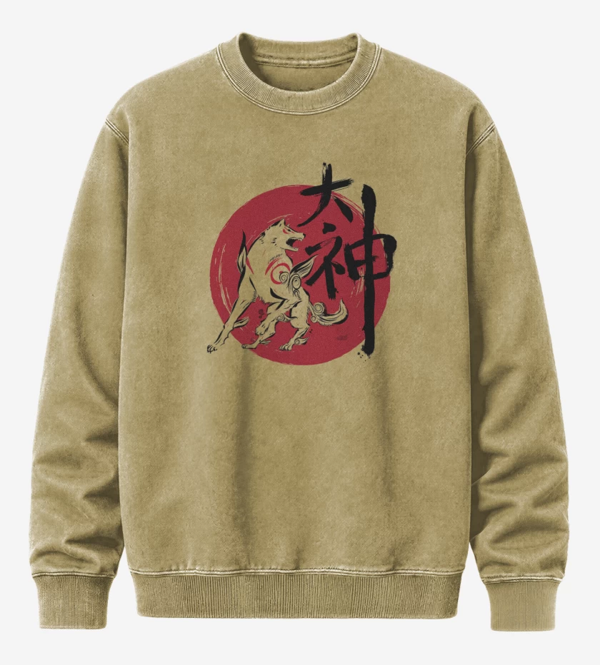 Poleron Polo Acid Wash Beige de Okami