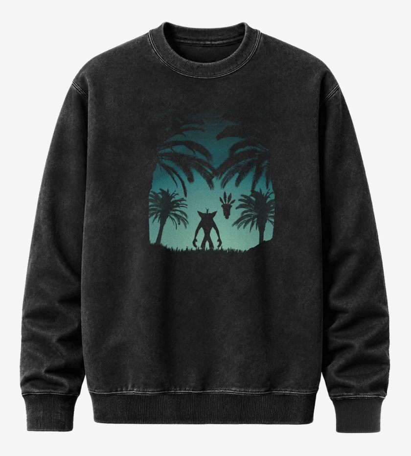 Poleron Polo Acid Wash Negro de Crash Bandicoot
