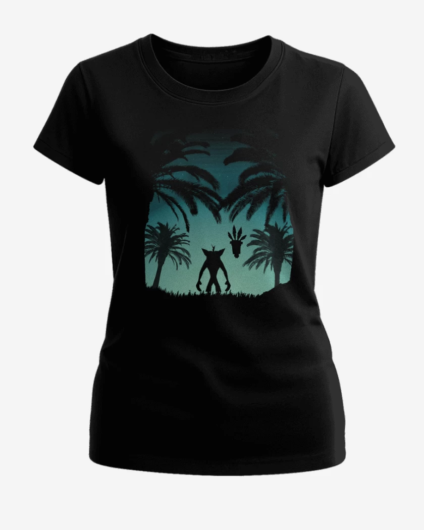 Polera de Mujer Negro de Crash Bandicoot