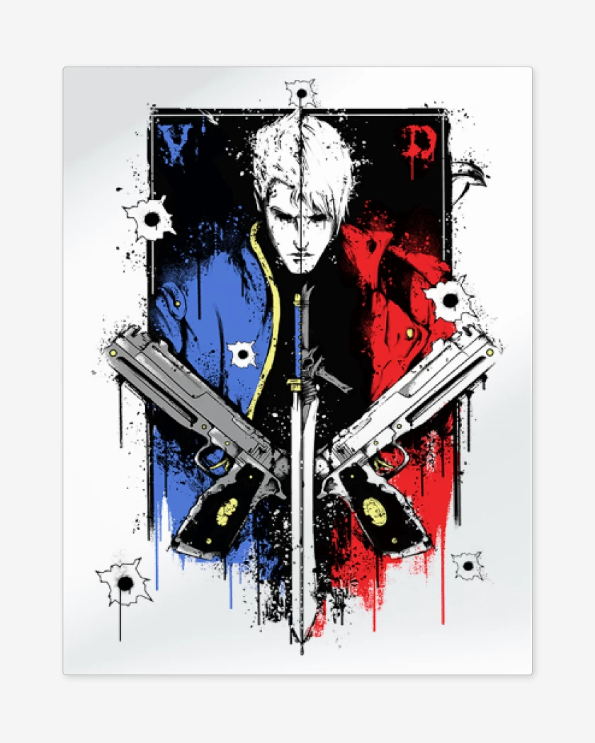 Print metalico Blanco de devil may cry