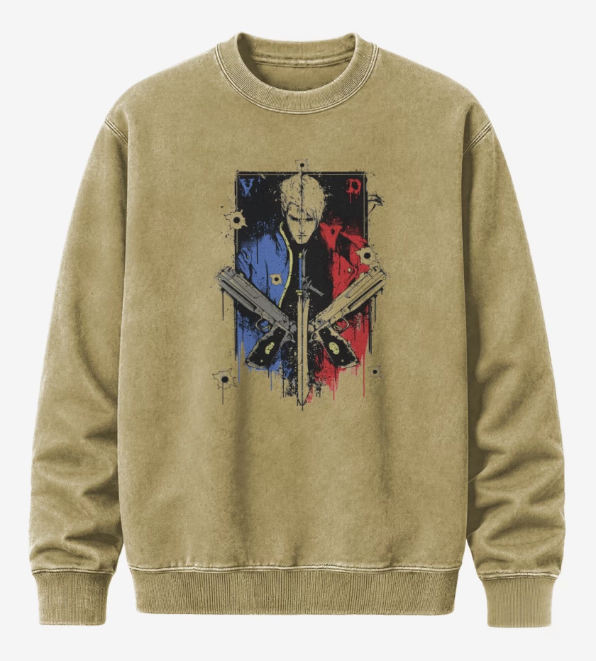 Poleron Polo Acid Wash Beige de devil may cry