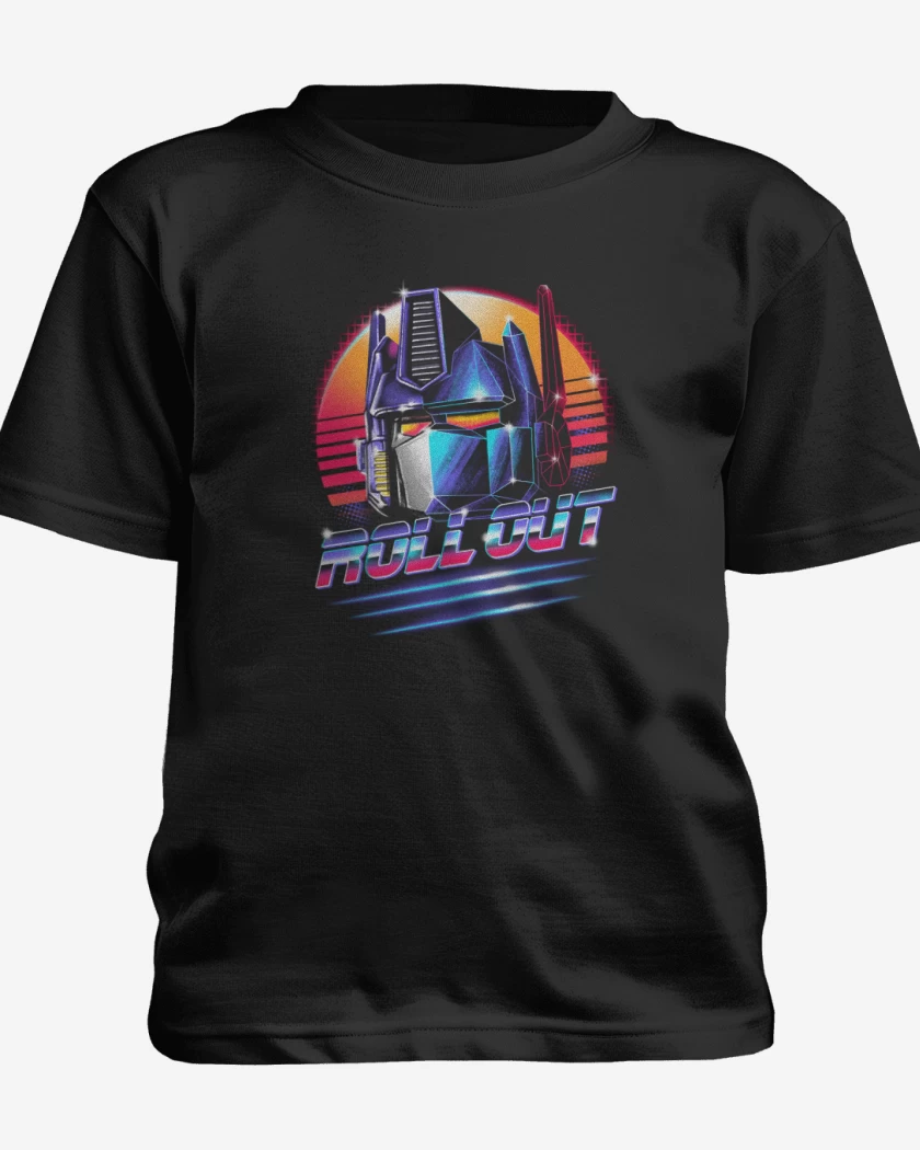 Polera de niño Negro de Optimus Roll Out