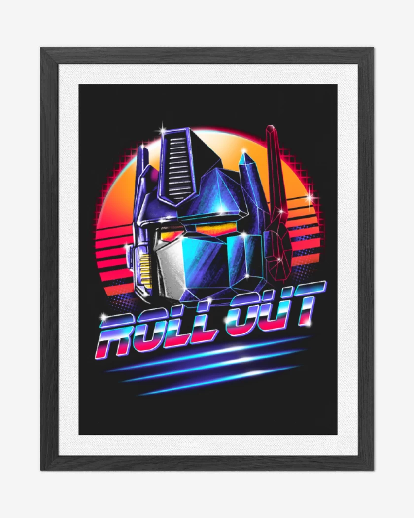 Cuadro decorativo Negro de Optimus Roll Out